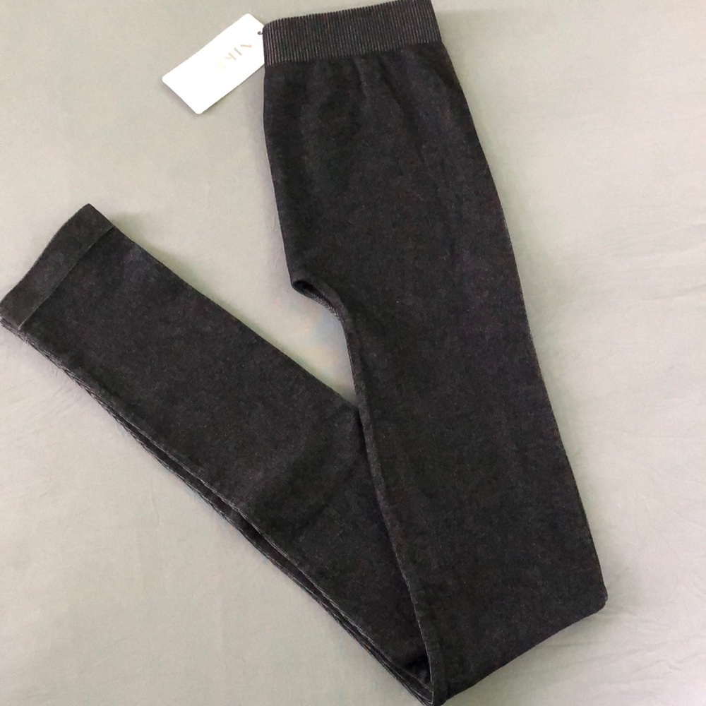 Nikibiki Charcoal Black Leggings One Size Full Length